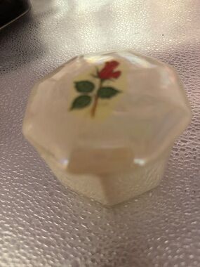 Vintage Pearlescent, iridescent Small Beautiful Trinket Box